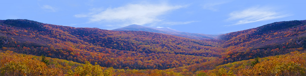Autumn in the Blue Ridge Mountains center repeatable