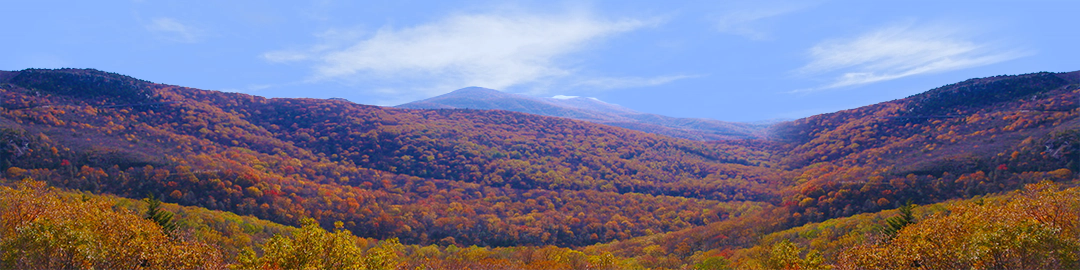 Autumn in the Blue Ridge Mountains center repeatable