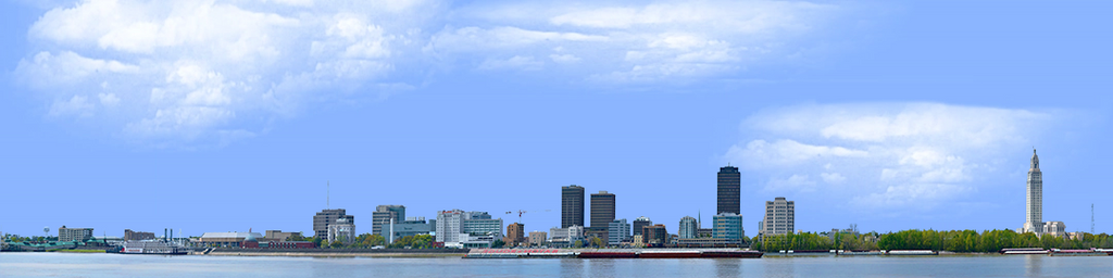 Baton Rouge Skyline right with water