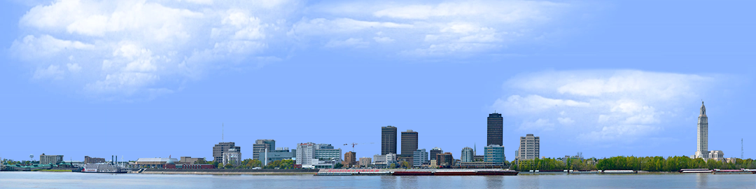Baton Rouge Skyline right with water