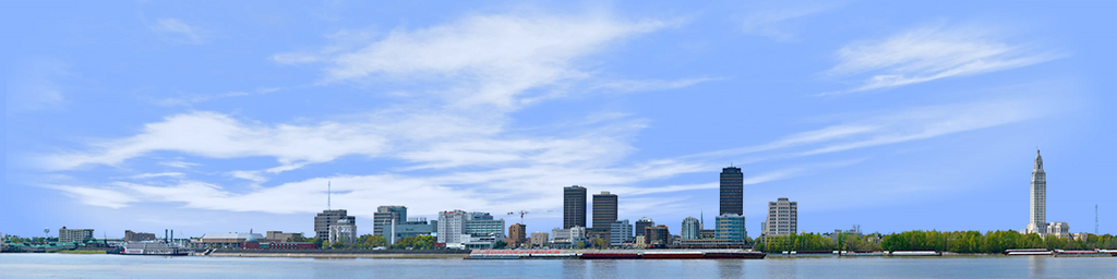Baton Rouge Skyline right with water