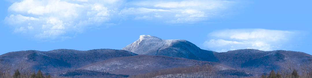 Camel Hump Mountain Vermont with Snow center repeatable