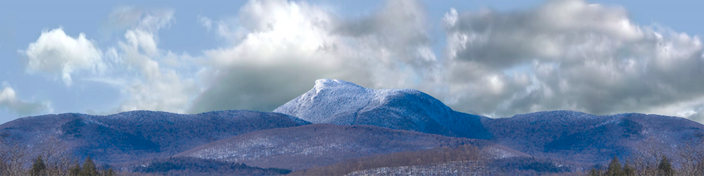 Camel Hump Mountain Vermont with Snow center repeatable