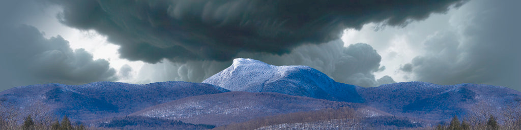 Camel Hump Mountain Vermont with Snow center repeatable