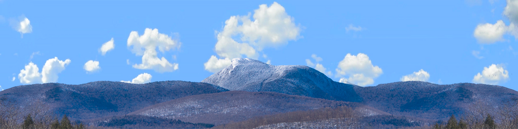 Camel Hump Mountain Vermont with Snow center repeatable
