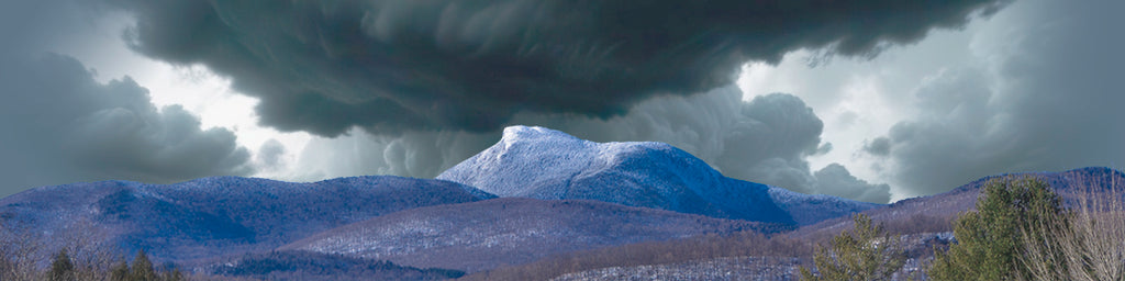 Camel Hump Mountain Vermont with Snow right