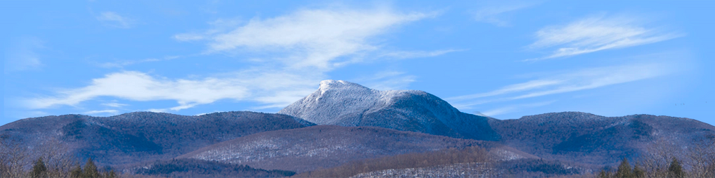Camel Hump Mountain Vermont with Snow center repeatable