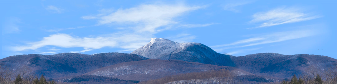 Camel Hump Mountain Vermont with Snow center repeatable