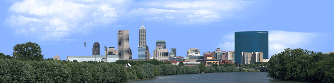 Indianapolis Skyline from the West with River