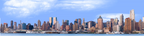 New York Manhattan Skyline Full with Water left side