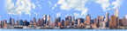 New York Manhattan Skyline Full with Water left side