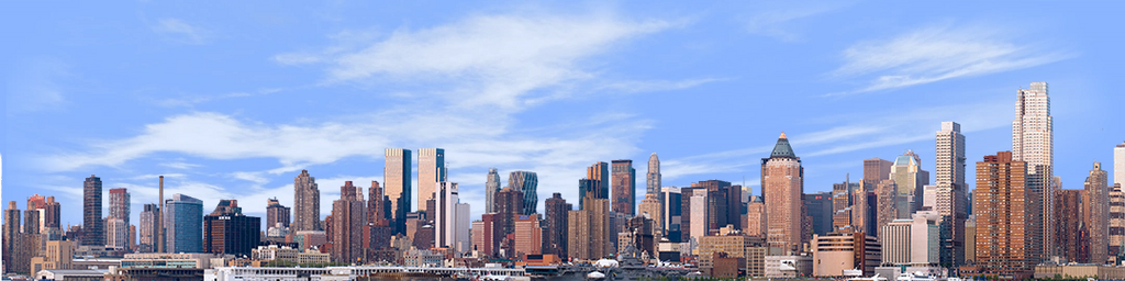 New York Manhattan Skyline Full no Water left side