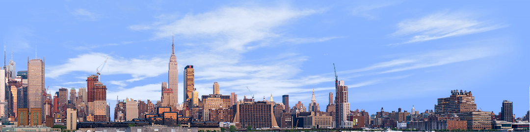 New York Manhattan Skyline Full no Water right side