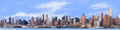 New York Manhattan Skyline Full with Water left side