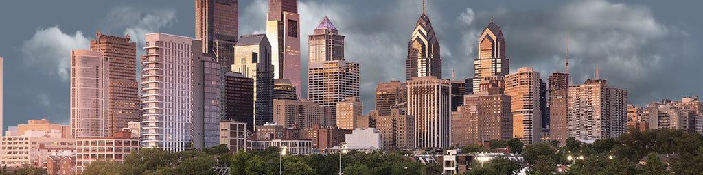 Philadelphia Skyline Near Sunset