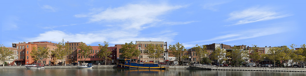 Seneca Falls from Canal with Canal