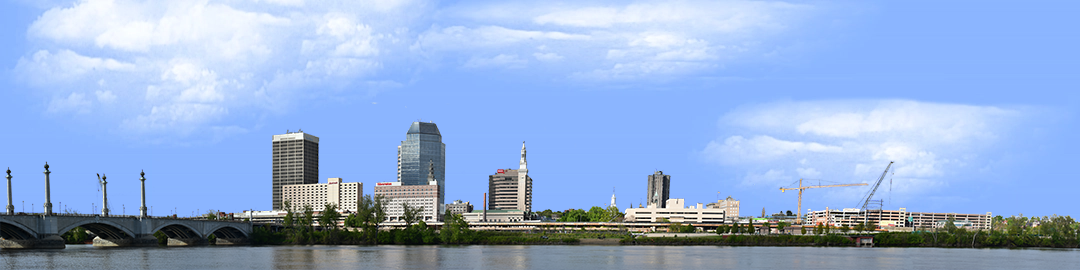 Springfield Massachussettes from the West with River