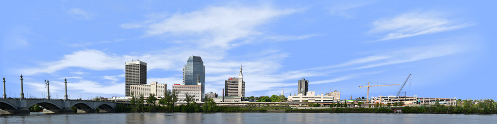 Springfield Massachussettes from the West with River