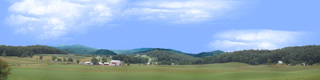 Farm with Rolling Hills Virgina left
