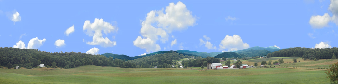 Farm with Rolling Hills Virgina right