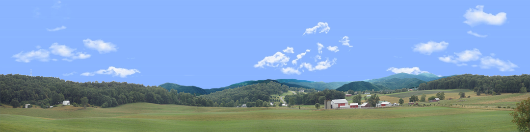 Farm with Rolling Hills Virgina right