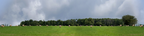 Round Hay Bales with Treelines center repeatable