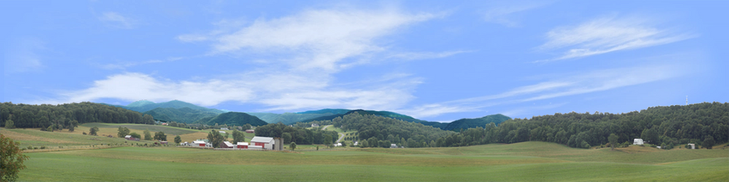 Farm with Rolling Hills Virgina left