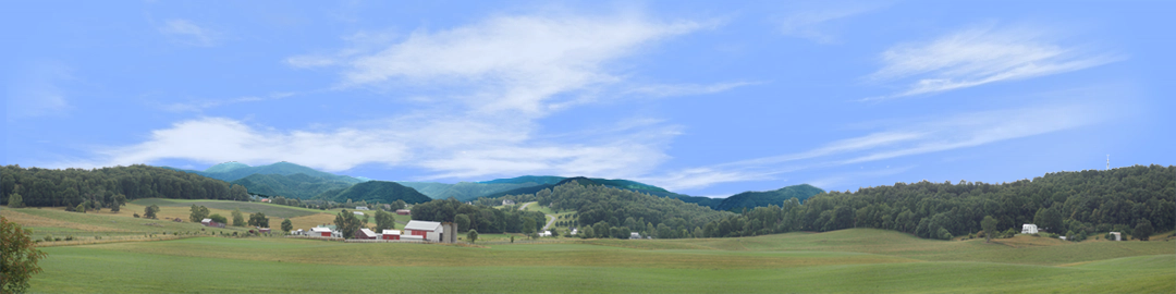 Farm with Rolling Hills Virgina left