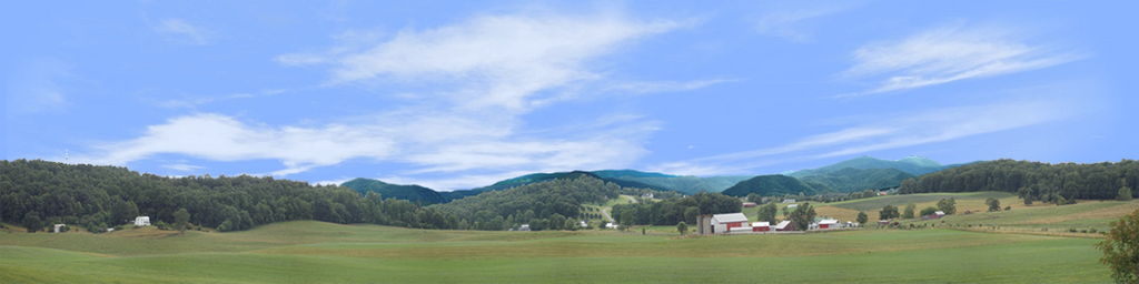 Farm with Rolling Hills Virgina right