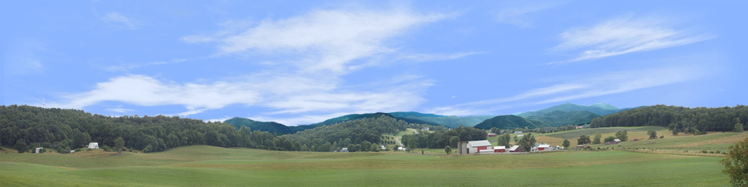 Farm with Rolling Hills Virgina right