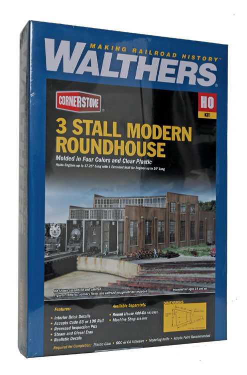 2900 3-Stall Modern Roundhouse HO