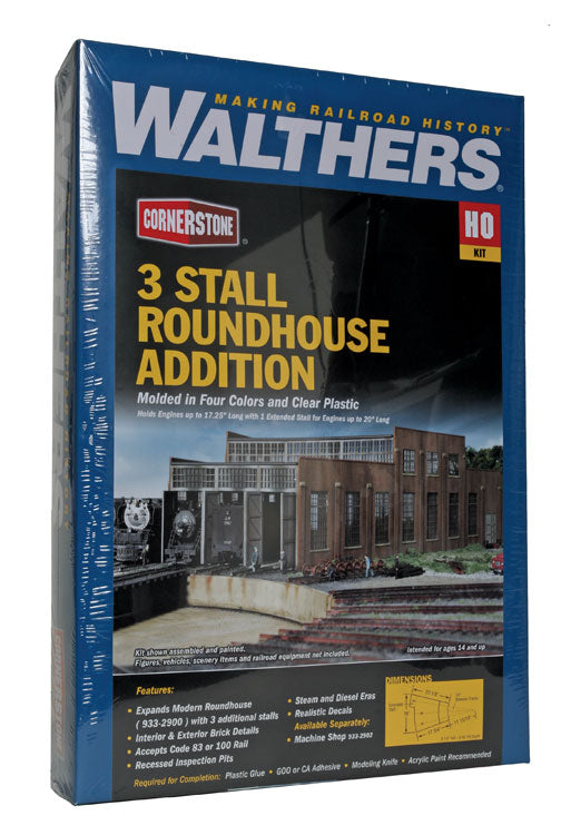 2901 3-Stall Modern Roundhouse Addition HO