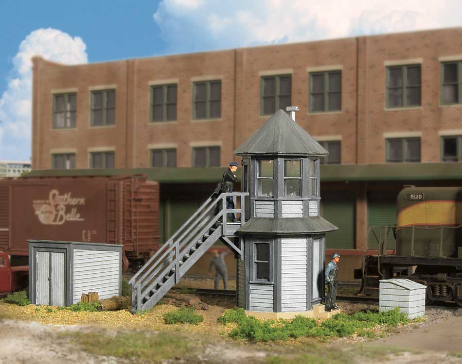 2945 Elevated Crossing Tower (2-Pack) HO