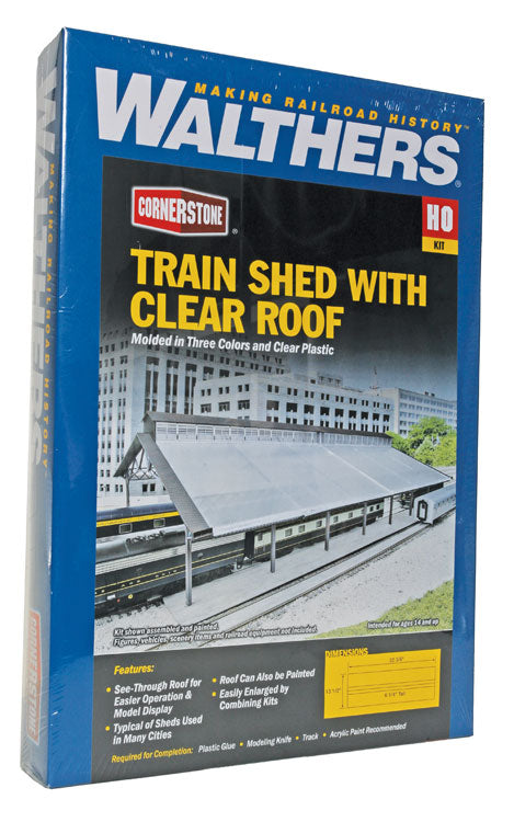 2984 Train Shed with Clear Roof HO