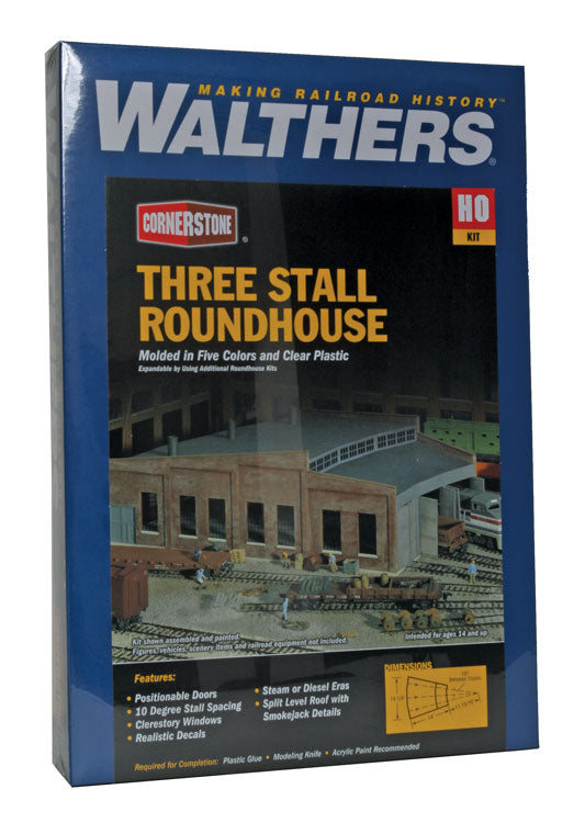 3041 Three-Stall Roundhouse HO