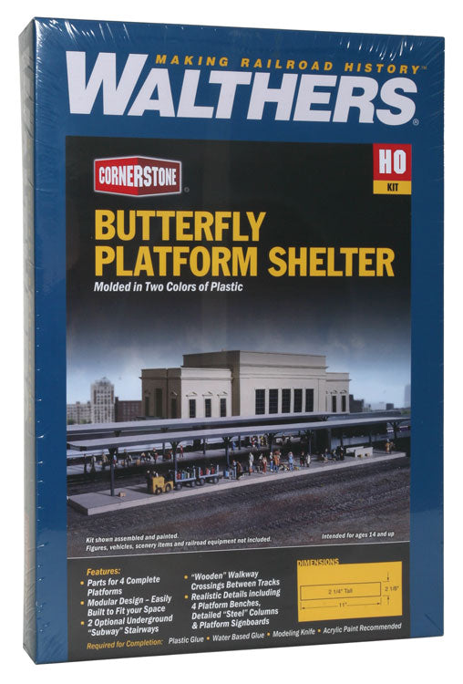 3175 Butterfly Style Station Platform Shelter HO