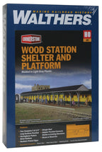 3188 Wood Station Shed & Platform HO