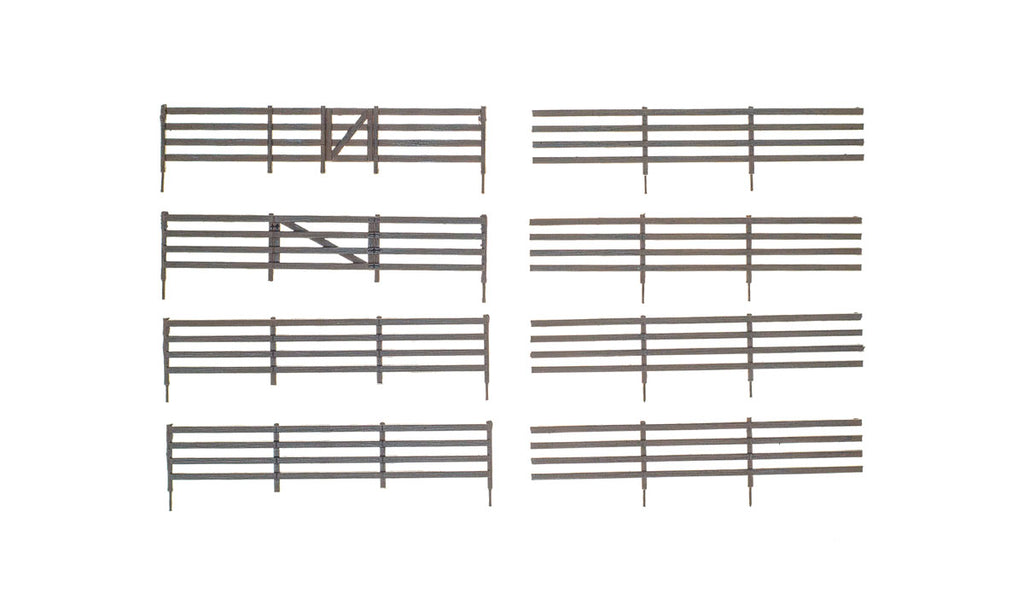 Rail Fence w/Gates Kit HO