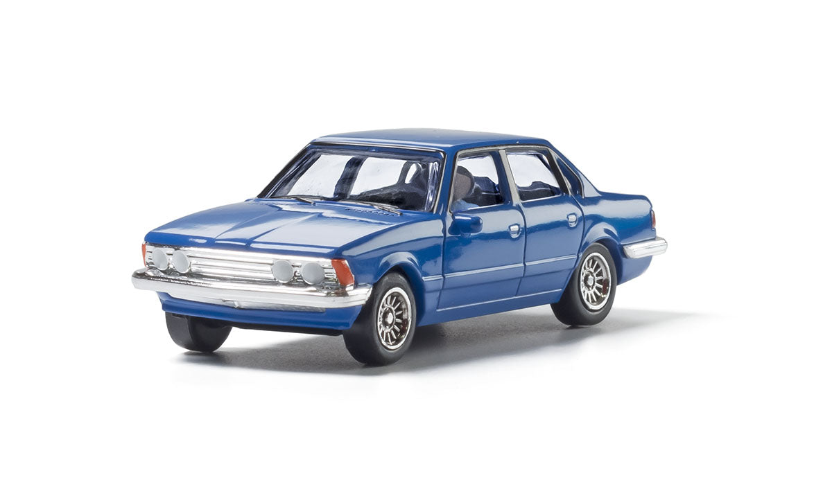 Modern Era Blue Sedan