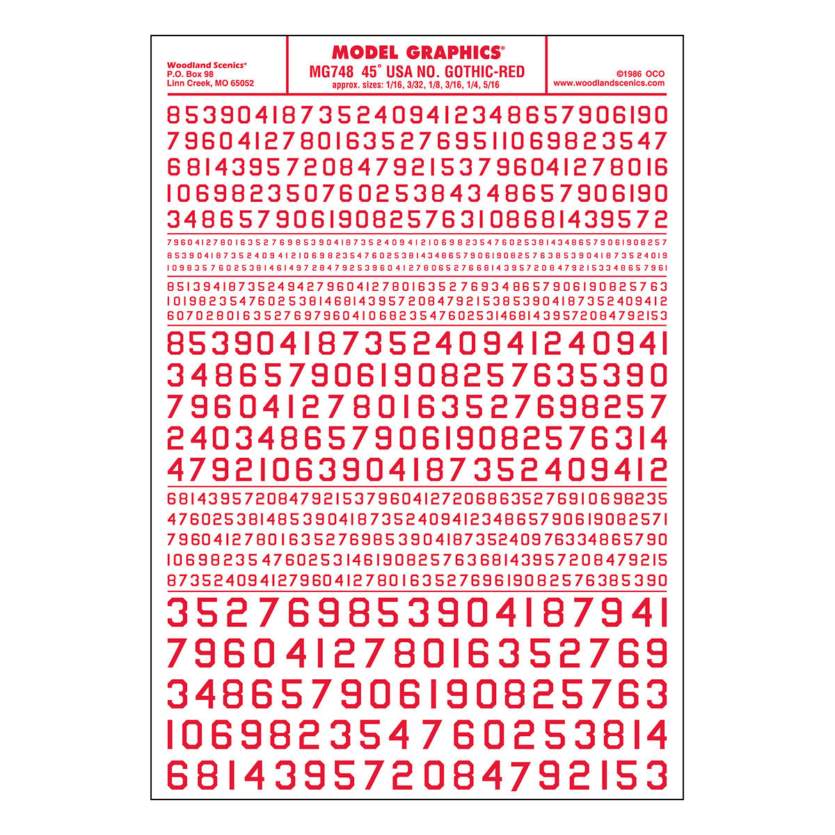 DT Gthc USA Nmbr 45Dg Red