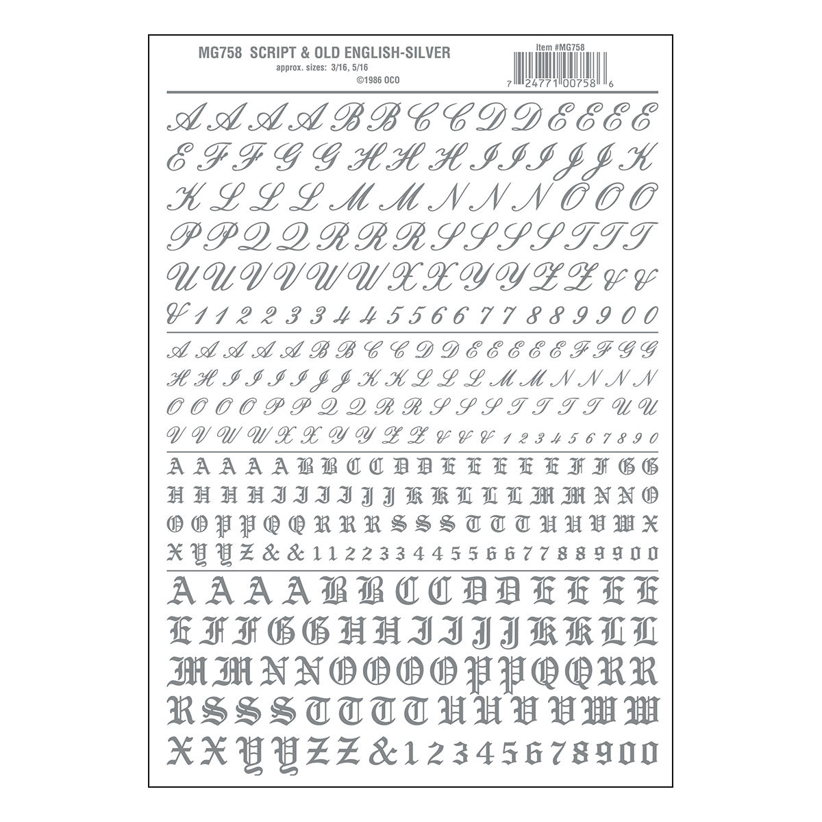 DT Old Eng & Script silvr