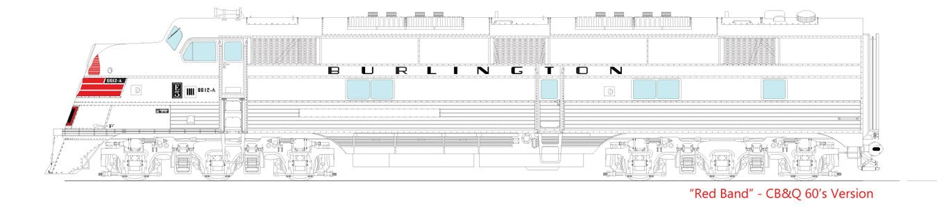 EMD E5A CB&Q #9912A