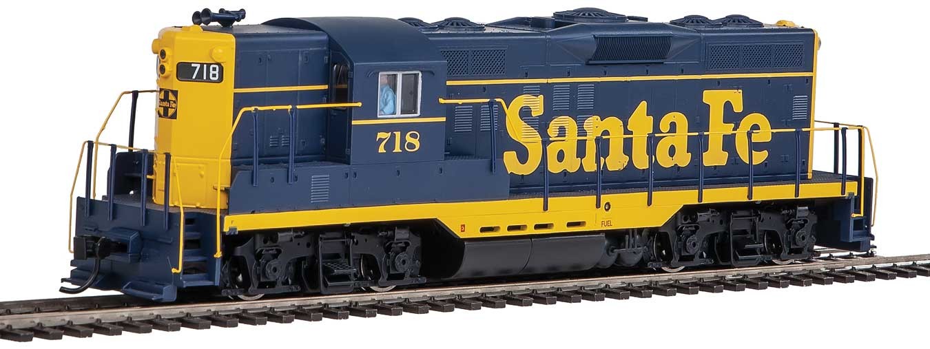 GP9 Hi Hood DC ATSF #718