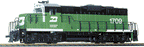 EMD GP9M RTR BN #1709