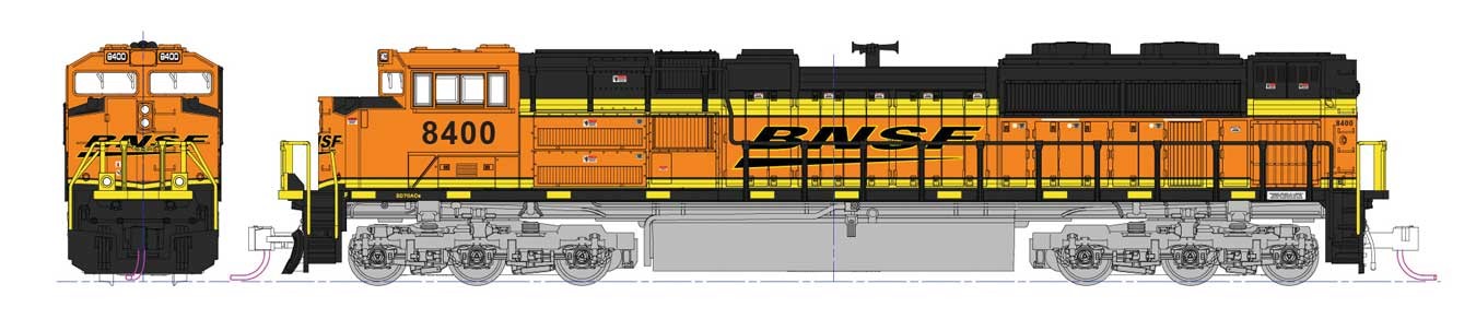 EMD SD70ACe BNSF 8400
