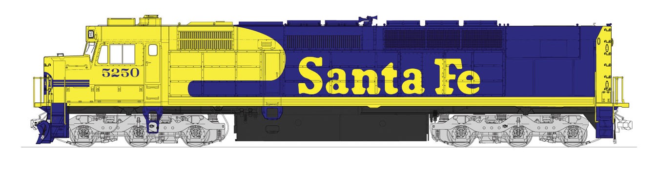 EMD SDP40F IVa ATSF #5253