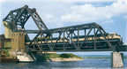 3070 Operating Single-Track Railroad Bascule Bridge HO